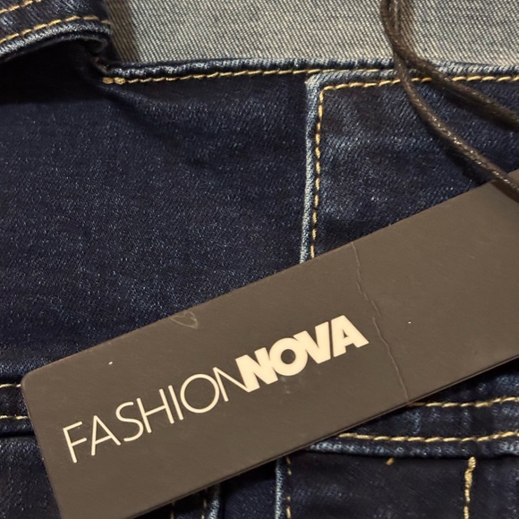 Fashion Nova Dark Blue Flare Jeans - Picture 6 of 7